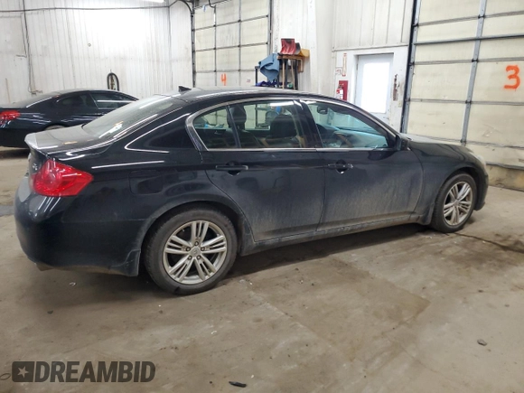2013 Infiniti G37 x with VIN JN1CV6AR7DM769322, listed as a Copart auction lot 55036765 with 234,023 mi miles and Salvage Title. Bid and sale history available at DreamBid. Image 3.
