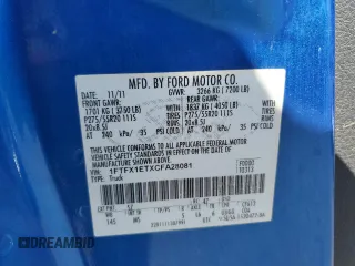 2012 Ford F-150 XL with VIN 1FTFX1ETXCFA28081, listed as a Copart auction lot 53073535 with 203,639 mi miles and Clean Title. Bid and sale history available at carsss.com. Image 12.