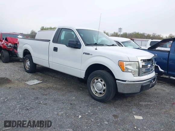 2013 Ford F-150 XL with VIN 1FTNF1CFXDKF22588, listed as a IAAI auction lot 41912246 with 124,416 mi miles. Bid and sale history available at carsss.com. Image 1.
