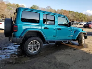 2020 Jeep Wrangler Unlimited Sahara Altitude with VIN 1C4HJXEG2LW252672, listed as a Copart auction lot 44195175 with 58,555 mi miles and Salvage title. Bid and sale history available at DreamBid. Image 3.