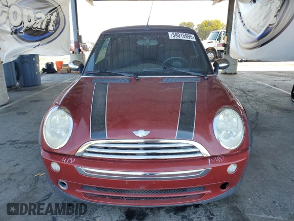 2007 MINI Convertible with VIN WMWRF33537TG17447, listed as a Copart auction lot 59015995 with 137,032 mi miles and Salvage title. Bid and sale history available at DreamBid. Image 5.