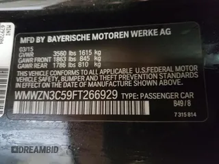 2015 MINI Convertible z VIN WMWZN3C59FT266929, wystawiony jako Copart lot #57264985 z przebiegiem 110 200 mil mil oraz Szkoda całkowita • Salvage title. Historia ofert i sprzedaży dostępna na DreamBid. Obrazek 12.