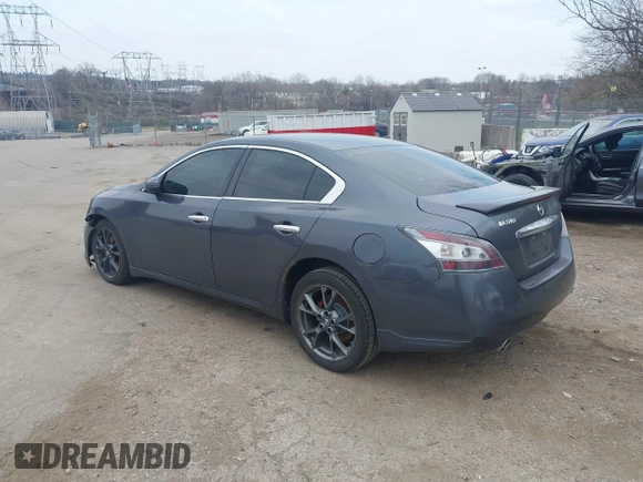 2012 Nissan Maxima S with VIN 1N4AA5AP5CC820819, listed as a IAAI auction lot 41918315 with 166,473 mi miles and . Bid and sale history available at DreamBid. Image 3.