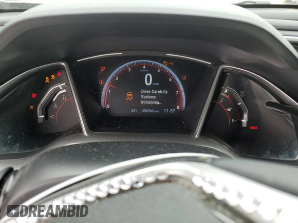 2019 Honda Civic Sport with VIN 2HGFC2F83KH550531, listed as a Copart auction lot 46106134 with 50,988 mi miles and Salvage title. Bid and sale history available at DreamBid. Image 9.