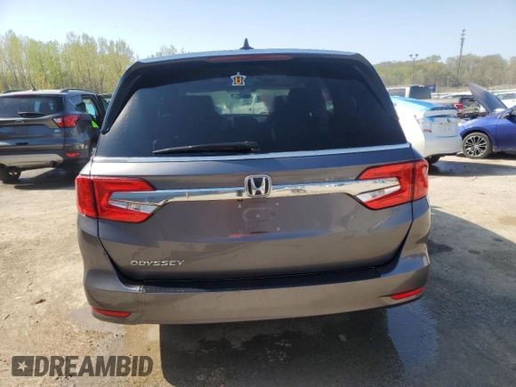 2019 Honda Odyssey EX-L with VIN 5FNRL6H77KB040597, listed as a Copart auction lot 53573445 with 110,024 mi miles and Salvage Title. Bid and sale history available at DreamBid. Image 6.