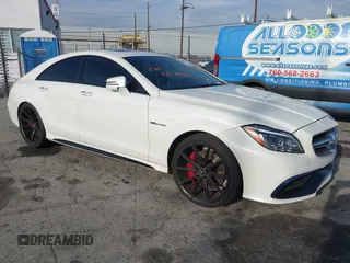 2015 Mercedes-Benz CLS-Class CLS 63 AMG S-Model with VIN WDDLJ7GB5FA134828, listed as a IAAI auction lot 41377844 with 79,219 mi miles. Bid and sale history available at carsss.com. Image 1.