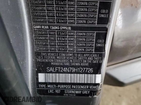 2009 Land Rover LR2 HSE with VIN SALFT24N79H127726, listed as a Copart auction lot 45579435 with 141,863 mi miles and Salvage title. Bid and sale history available at DreamBid. Image 15.