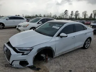 2023 Audi A3 Premium Plus with VIN WAUHUDGYXPA133019, listed as a Copart auction lot 46336254 with 986 mi miles and Salvage title. Bid and sale history available at DreamBid. Image 1.