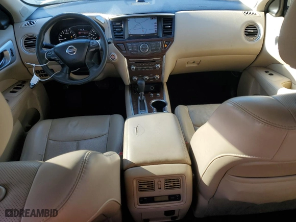2017 Nissan Pathfinder S with VIN 5N1DR2MM6HC614704, listed as a Copart auction lot 46460315 with 201630 miles and Salvage Title. Bid and sale history available at carsss.com. Image 8.