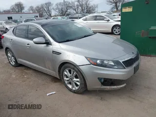 2011 Kia Optima EX with VIN KNAGN4A75B5046848, listed as a IAAI auction lot 41882138 with 81,800 mi miles and . Bid and sale history available at carsss.com. Image 1.