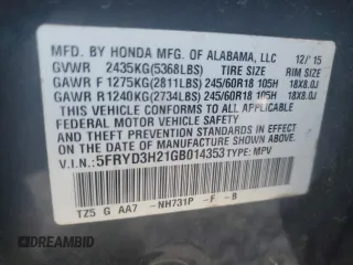 2016 Acura MDX with VIN 5FRYD3H21GB014353, listed as a Copart auction lot 79079244 with 174,801 mi miles and Salvage Title. Bid and sale history available at carsss.com. Image 15.