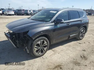 2020 Hyundai Santa Fe Limited with VIN 5NMS5CAA1LH196098, listed as a Copart auction lot 49047615 with 51,821 mi miles and Salvage Title. Bid and sale history available at carsss.com. Image 1.