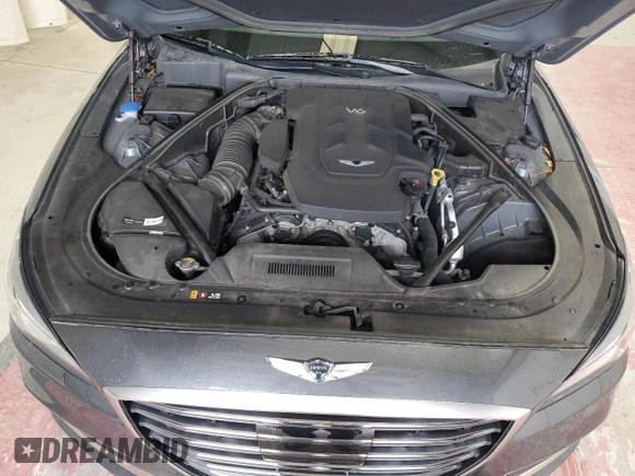 2018 Genesis G80 3.8L with VIN KMHGN4JE5JU260773, listed as a Copart auction lot 73008914 with 44,306 mi miles and Salvage Title. Bid and sale history available at carsss.com. Image 11.