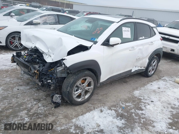 2022 Hyundai Kona SEL with VIN KM8K3CAB3NU786387, listed as a IAAI auction lot 41412502 with 14,348 mi miles. Bid and sale history available at carsss.com. Image 18.