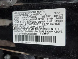 2022 Honda Pilot EX-L with VIN 5FNYF6H52NB009313, listed as a Copart auction lot 44105495 with 67,254 mi miles and Salvage Title. Bid and sale history available at carsss.com. Image 13.