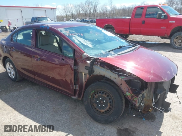 2015 Honda Civic Sedan LX with VIN 19XFB2F56FE274984, listed as a IAAI auction lot 42081778 with 73,882 mi miles. Bid and sale history available at carsss.com. Image 1.