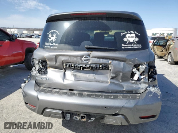 2020 Nissan Armada SL with VIN JN8AY2NC8LX517946, listed as a Copart auction lot 48800105 with 115,574 mi miles and Salvage Title. Bid and sale history available at carsss.com. Image 6.