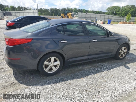 2015 Kia Optima LX with VIN 5XXGM4A7XFG510305, listed as a Copart auction lot 56780395 with 122,191 mi miles and Clean Title. Bid and sale history available at DreamBid. Image 3.