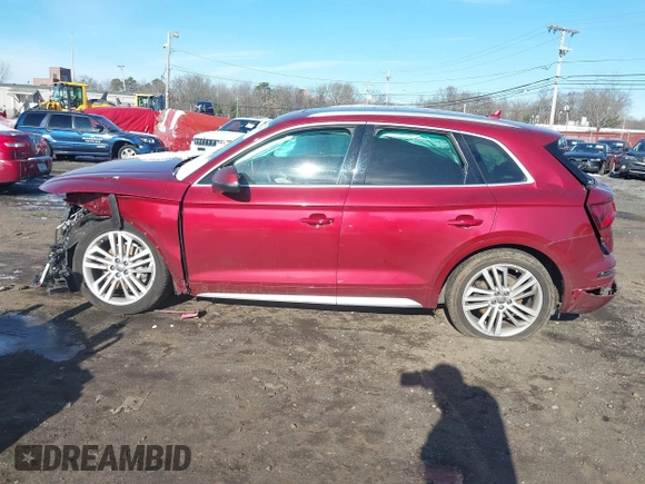 2018 Audi Q5 Premium Plus with VIN WA1BNAFY8J2120240, listed as a IAAI auction lot 41154361 with 77,848 mi miles. Bid and sale history available at carsss.com. Image 14.
