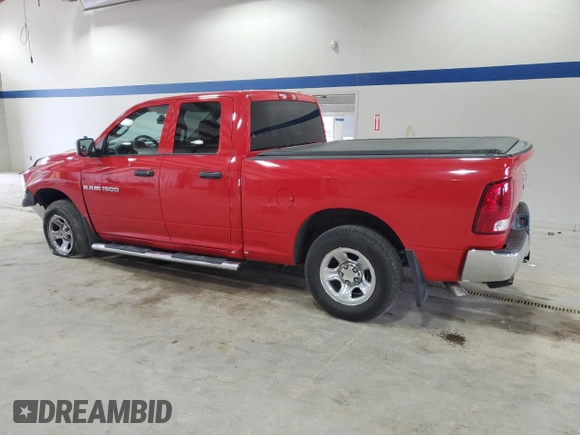 2012 Ram 1500 ST with VIN 1C6RD7FP8CS291341, listed as a Copart auction lot 51767285 with 126,341 mi miles and Salvage title. Bid and sale history available at DreamBid. Image 2.