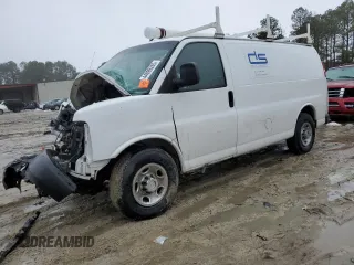 2013 Chevrolet Express Cargo Van with VIN 1GCWGFCA0D1117820, listed as a Copart auction lot 44899265 with Not Provided miles and Salvage Title. Bid and sale history available at carsss.com. Image 1.