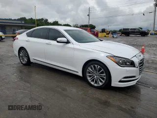 2017 Genesis G80 3.8L with VIN KMHGN4JE8HU176487, listed as a Copart auction lot 58164225 with 47,052 mi miles and Salvage title. Bid and sale history available at DreamBid. Image 4.