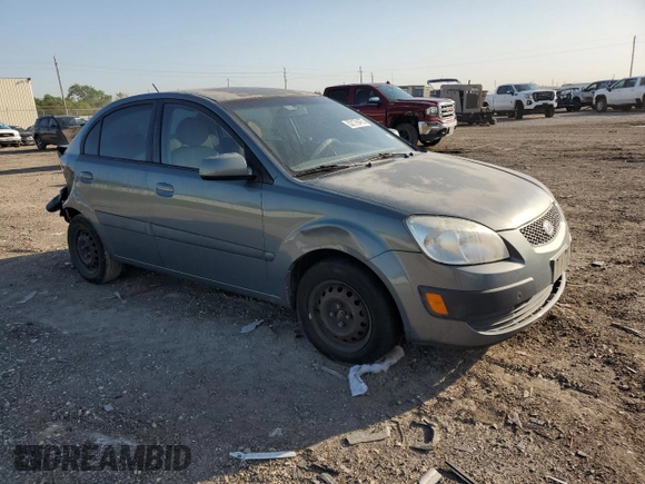 2007 Kia Rio LX with VIN KNADE123X76253489, listed as a Copart auction lot 52176475 with 148,154 mi miles and Salvage Title. Bid and sale history available at carsss.com. Image 4.