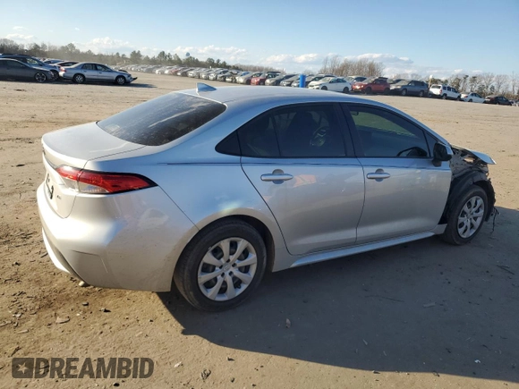 2022 Toyota Corolla LE with VIN JTDEPMAE0NJ201949, listed as a Copart auction lot 46771045 with 67,792 mi miles and Salvage Title. Bid and sale history available at carsss.com. Image 3.