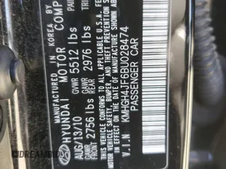 2011 Hyundai Equus Signature z VIN KMHGH4JF6BU028474, wystawiony jako Copart lot #74559804 z przebiegiem 147 698 mil mil oraz Tytuł czysty. Historia ofert i sprzedaży dostępna na DreamBid. Obrazek 12.