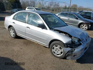 2001 Honda Civic LX with VIN 1HGES16541L057120, listed as a IAAI auction lot 41897827 with 160,715 mi miles. Bid and sale history available at carsss.com. Image 1.