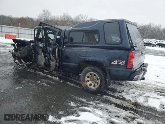 2005 Chevrolet Silverado 1500 with VIN 1GCEK19V75E184349, listed as a Copart auction lot 41495315 with 0 mi miles and Salvage Title. Bid and sale history available at carsss.com. Image 2.