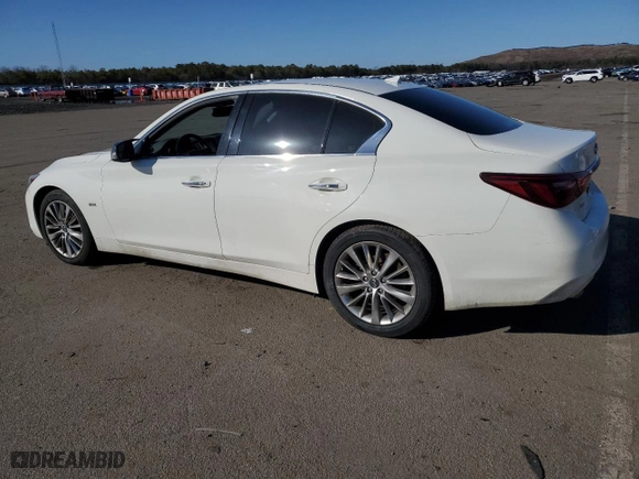 2019 Infiniti Q50 3.0t LUXE with VIN JN1EV7AR1KM554353, listed as a Copart auction lot 43531365 with 93,291 mi miles and Salvage Title. Bid and sale history available at carsss.com. Image 2.