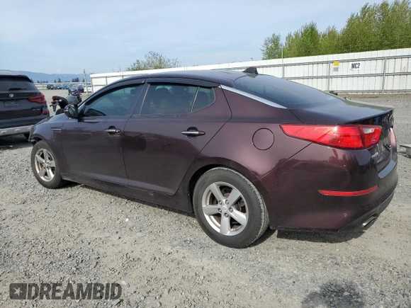 2015 Kia Optima LX with VIN 5XXGM4A72FG352039, listed as a Copart auction lot 54648345 with 126,898 mi miles and Salvage Title. Bid and sale history available at carsss.com. Image 2.