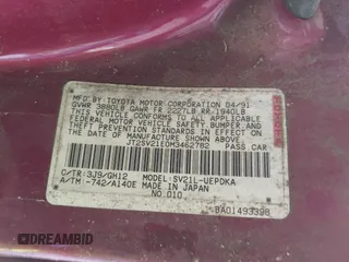 1991 Toyota Camry z VIN JT2SV21E0M3462782, wystawiony jako IAAI lot #41841451 z przebiegiem 214 611 mil mil oraz . Historia ofert i sprzedaży dostępna na DreamBid. Obrazek 9.