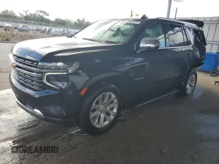 2023 Chevrolet Tahoe Premier с VIN 1GNSKSKDXPR470760, выставлен на аукционе Copart как лот 51776565 с пробегом 54 289 миль миль и Чистый • Clean title. История ставок и продаж доступна на DreamBid. Изображение 1.