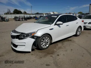 2016 Kia Optima EX z VIN 5XXGU4L36GG120510, wystawiony jako Copart lot #53506525 z przebiegiem 102 767 mil mil oraz Szkoda całkowita • Salvage title. Historia ofert i sprzedaży dostępna na DreamBid. Obrazek 1.