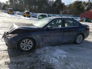 2005 BMW 5 Series 545i with VIN WBANB33515CN64428, listed as a Copart auction lot 46235655 with 177,925 mi miles and Clean Title. Bid and sale history available at carsss.com. Image 1.