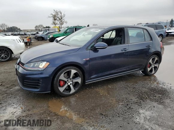 2016 Volkswagen Golf GTI SE w/Performance Pkg with VIN 3VW547AU7GM022943, listed as a Copart auction lot 84939804 with 49,578 mi miles and Salvage Title. Bid and sale history available at carsss.com. Image 1.