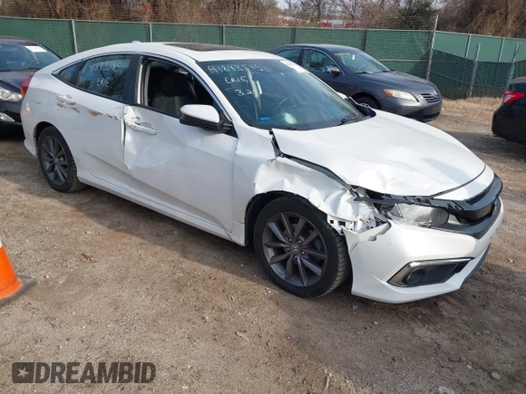 2019 Honda Civic Sedan EX with VIN 19XFC1F34KE018682, listed as a IAAI auction lot 41843545 with 73,992 mi miles. Bid and sale history available at carsss.com. Image 1.