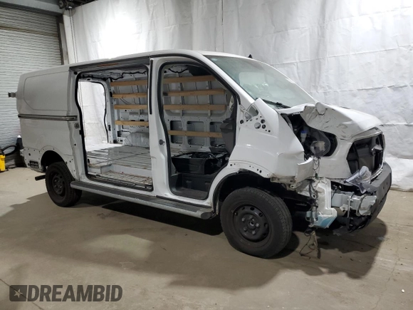 2023 Ford Transit Cargo with VIN 1FTBR1Y81PKB56612, listed as a Copart auction lot 46652685 with Not Provided miles and Salvage Title. Bid and sale history available at DreamBid. Image 4.