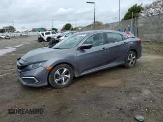 2020 Honda Civic Sedan LX with VIN 2HGFC2F68LH554266, listed as a Copart auction lot 49242715 with 51,778 mi miles and Salvage Title. Bid and sale history available at carsss.com. Image 1.