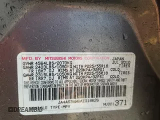 2010 Mitsubishi Outlander SE z VIN JA4AS3AW6AZ018626, wystawiony jako Copart lot #51621035 z przebiegiem 184 953 mil mil oraz Szkoda całkowita • Salvage title. Historia ofert i sprzedaży dostępna na DreamBid. Obrazek 13.