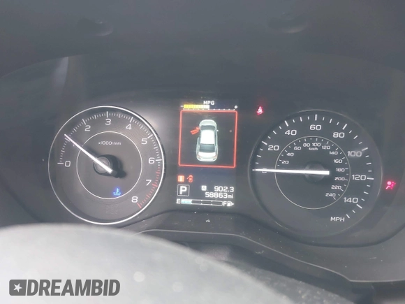 2019 Subaru Impreza with VIN 4S3GKAB60K3608733, listed as a IAAI auction lot 42361729 with 58,863 mi miles and . Bid and sale history available at DreamBid. Image 7.
