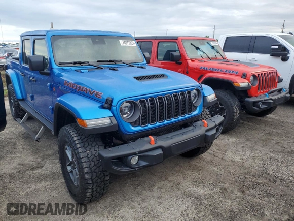 2024 Jeep Gladiator Mojave X with VIN 1C6JJTEG6RL124639, listed as a Copart auction lot 74877824 with Not provided miles and Non repairable. Bid and sale history available at DreamBid. Image 4.
