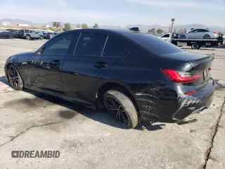 2021 BMW 3 Series M340i with VIN 3MW5U7J01M8C18300, listed as a Copart auction lot 89073395 with 37,945 mi miles and Salvage Title. Bid and sale history available at carsss.com. Image 2.