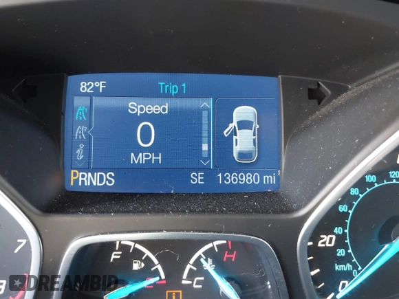 2014 Ford Escape SE with VIN 1FMCU0GX8EUD57801, listed as a IAAI auction lot 41856252 with 136,980 mi miles. Bid and sale history available at carsss.com. Image 16.