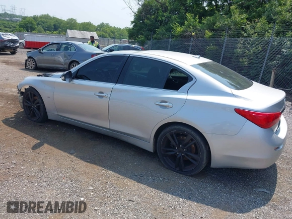 2015 Infiniti Q50 with VIN JN1BV7AP6FM354690, listed as a IAAI auction lot 42410614 with 98,527 mi miles and . Bid and sale history available at DreamBid. Image 3.