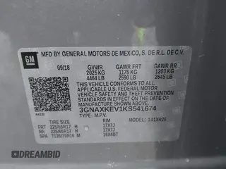 2019 Chevrolet Equinox LT with VIN 3GNAXKEV1KS541674, listed as a IAAI auction lot 41967731 with 70,127 mi miles and . Bid and sale history available at DreamBid. Image 9.