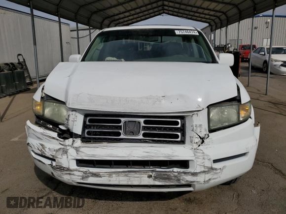 2006 Honda Ridgeline RTL with VIN 2HJYK16506H570523, listed as a Copart auction lot 75746474 with 142,694 mi miles and Salvage Title. Bid and sale history available at carsss.com. Image 5.