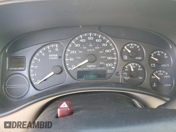 2002 Chevrolet Suburban LS with VIN 3GNEC16Z52G312149, listed as a Copart auction lot 43141635 with 273,544 mi miles and Salvage Title. Bid and sale history available at carsss.com. Image 9.